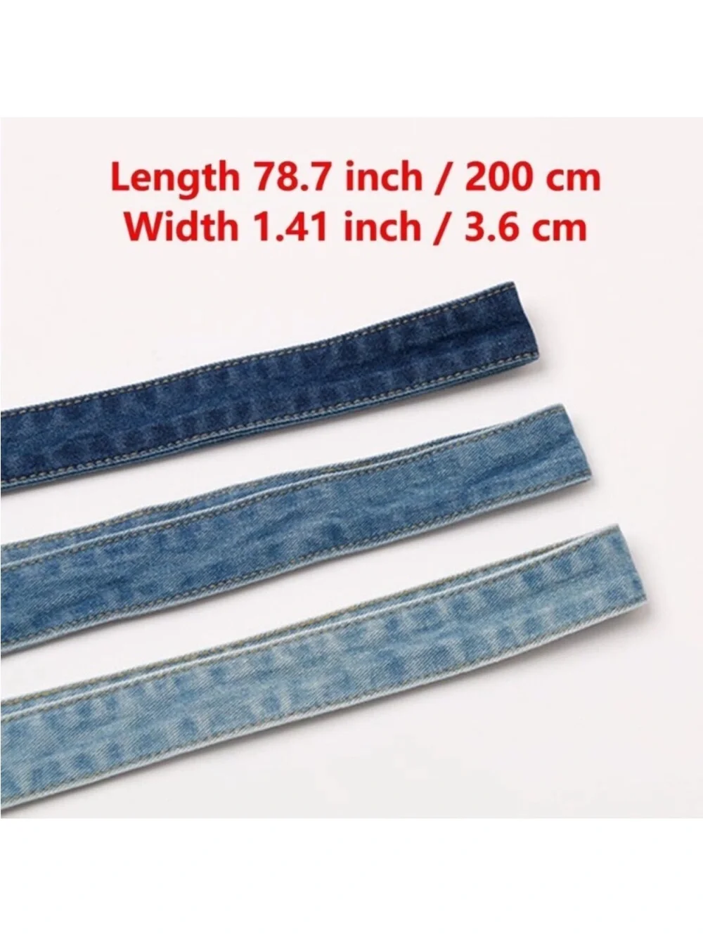 Women Denim Waist Belt Self Tie Waist Band For Pants Jeans new